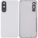 Tapa trasera de repuesto blanca para Samsung Galaxy A36 5G (SM-A366E) con lente de cámara integrada.