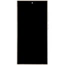 Pantalla OLED Samsung Galaxy S24 Ultra Titanium Yellow con marco, repuesto para reparación display SM-S928.