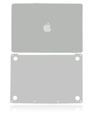 Skin 4 en 1 (Superior, Inferior, Teclado, Reposamanos) para MacBook Pro 13" (A2289 / Medio 2020) (Plata)