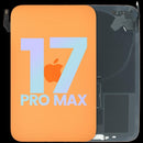 Tapa trasera original naranja cósmico para iPhone 17 Pro Max con MagSafe y NFC, repuesto para reparación.