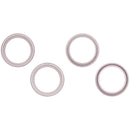 Anillo bisel rosa para cámara trasera de iPhone 13 / 13 Mini, repuesto para reparación de pantalla.