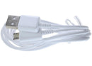 Cargador de pared USB-A Samsung blanco de 10W, ideal para viajes, con puerto de carga 5V 2A.