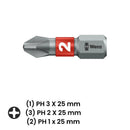 Juego de herramientas Wera Tool-Check PLUS 2 de 39 piezas con carraca, vasos y puntas de 1/4 pulgada.