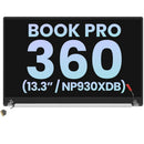 Pantalla original Samsung Galaxy Book Pro 360 13.3 NP930XDB roja, repuesto para reparación de display roto.