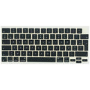 Kit de keycaps franceses Space Black para MacBook Air/Pro, repuesto de teclado con teclas negras brillantes.