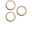 Compra en nuestro mayorista de Quetzaltenango los anillos bisel de cámara trasera para iPhone 12 Pro Max en color dorado, en paquete de 3 piezas.