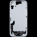 Chasis medio azul OEM USADO para iPhone 15 (A2846, A3089) con small parts, listo para reparación.