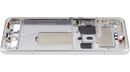 Mid-frame housing blanco para Xiaomi 15 Ultra, repuesto original para cambio de carcasa rota.