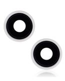 Lente de camara trasera con soporte y bisel para iPhone 13 / 13 Mini (Starlight) (Zafiro real / Premium)