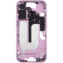 Chasis medio rosa para iPhone 16 A2xxx, estructura de repuesto con botones de encendido y volumen.