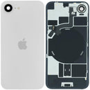 Tapa trasera original de cristal blanco para iPhone 17e con soporte MagSafe y NFC, ideal para reparación de repuesto.