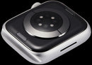 Carcasa trasera plateada de aluminio para Apple Watch Series 9 45mm GPS, repuesto OEM usado.