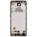 Pantalla hard OLED blanca con marco para Samsung Galaxy A72 (A725), repuesto de alta calidad.