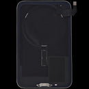 Tapa trasera plateada usada para iPhone 17 Pro Max con MagSafe y NFC, ideal para reparación.