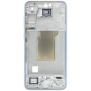 Marco medio Samsung Galaxy A35 5G Iceblue, repuesto original para reparación de chasis SM-A356.