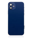 Tapa trasera con componentes pequenos pre-instalados para iPhone 12 (Version US) (Sin logo) (Azul)