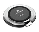 Base de carga inalámbrica PowerPeak negra de 15W, con indicador LED, para carga rápida de smartphones.