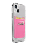 Bolsillo adhesivo rosa SlowBack WallEt para smartphone, accesorio elegante y funcional, con garantía.