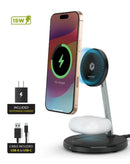 Estacion de carga wireless 2in1 PowerPeak (15W)