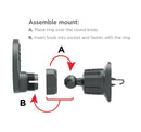 Soporte magnético PowerPeak para auto, negro, con adhesivo 3M para salpicadero.