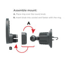 Soporte magnético PowerPeak para auto, color negro, ideal para accesorios vehiculares.