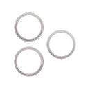 Anillo bisel trasero de cámara para iPhone 16 Pro/Pro Max titanio blanco, juego de 3 piezas, paquete de 10.