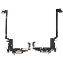 Puerto de carga USB-C plateado con cable flex para iPhone 17 Pro Max, repuesto de reparación A3257.