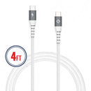 TEKYA CABLE USBC-USBC 4ft CON THUNDERBOLT 3.1 PARA TRANSFERENCIA DE DATOS 10GBPS BLANCO