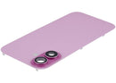 Encuentra en Xela una tapa trasera usada de iPhone 16 con placa de acero, carga inalámbrica, NFC, MagSafe, imán y flex de linterna en color rosa.