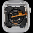 Carcasa trasera plateada de aluminio para Apple Watch Series 9 45mm GPS, repuesto OEM usado.
