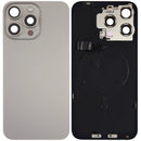 Tapa trasera de acero para iPhone 15 Pro Max con carga NFC inalámbrica y magnet MagSafe en Quetzaltenango.