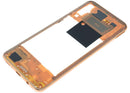 Tapa intermedia naranja original Samsung Galaxy A50 (A505) Service Pack, repuesto para reparación de chassis.