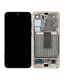 Pantalla Samsung Galaxy S23 5G usada color crema, display LCD para reparación de pantalla rota, repuesto SM-S911U.