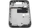 Chasis medio negro titanio para iPhone 16 Pro, con botones de encendido y volumen. Repuesto de alta calidad.