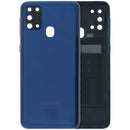 Tapa trasera azul original para Samsung Galaxy M31 (M315) con lente de cámara, repuesto.