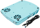 Base de carga multifuncional Ice Crystal Blue para Nintendo Switch, diseño auto deportivo, carga Joy-Cons y soporte.