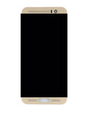 Pantalla LCD dorada con marco para HTC One M9 Plus, ideal para reparación de display roto.