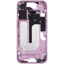 Chasis medio rosa para iPhone 16 (A3081) con botones de encendido y volumen, repuesto Aftermarket Plus.