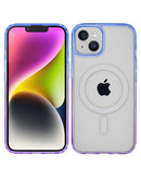 Encuentra en Xela el Estuche delgado Slim Trance Octave iPhone 14 MagSafe en azul y lila para una protección elegante de tu dispositivo.