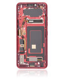 Pantalla para LG G8 ThinQ con Marco (COLOR CARMIN ROJO)