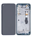 Pantalla para Motorola G8 Power (XT2041-1 / XT2041-3 / 2020) con marco color azul.