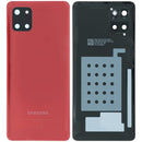Tapa trasera original roja para Samsung Galaxy Note 10 Lite (N770F/DS), repuesto back cover.