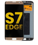 Pantalla refurbished Samsung Galaxy S7 Edge dorada, pieza de repuesto para reparación de display LCD G935A, G935F, G935W8.