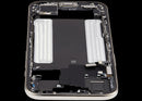Marco medio dorado claro de iPhone Air A3260 con puerto de carga, repuesto usado para reparación de chasis.