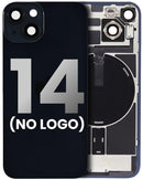 Tapa trasera con placa y magnetos NFC & MagSafe para iPhone 14 (Sin logo) (Medianoche)