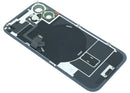Tapa trasera azul brillante para iPhone 17 con MagSafe y NFC, ideal para reparación de back glass.