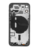 Tapa trasera con componentes pequenos preinstalados iPhone 12 Mini (Negro)
