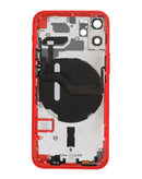 Tapa trasera con componentes pequenos preinstalados iPhone 12 Mini (Rojo)