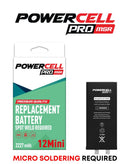 Celda de bateria para iPhone 12 mIni (2227 mAh) - Lista para Soldadura Spot