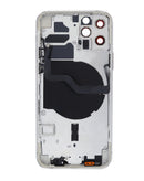 Tapa trasera con componentes pequenos preinstalados iPhone 12 Pro (NO LOGO) (Plateado)